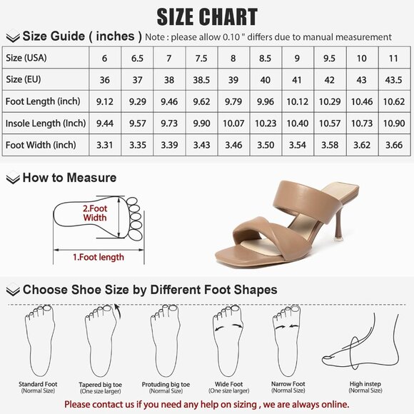 Zelaprox Women's Brown Faux Leather Two Straps Square Open Toe Kitten Heel Shoes - Picture 6 of 6